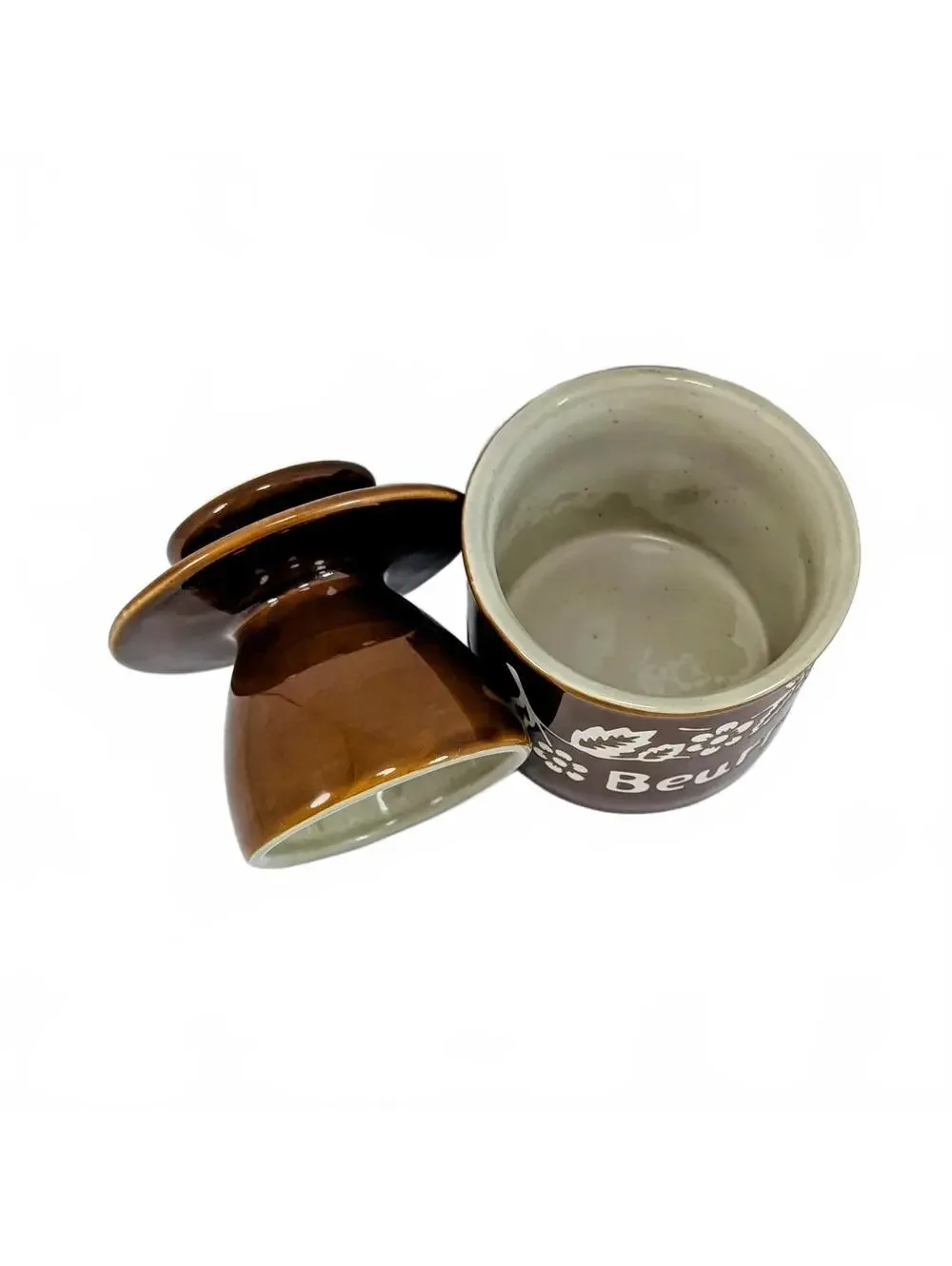 Vtg L. Tremain Brown Butter Bell Crock